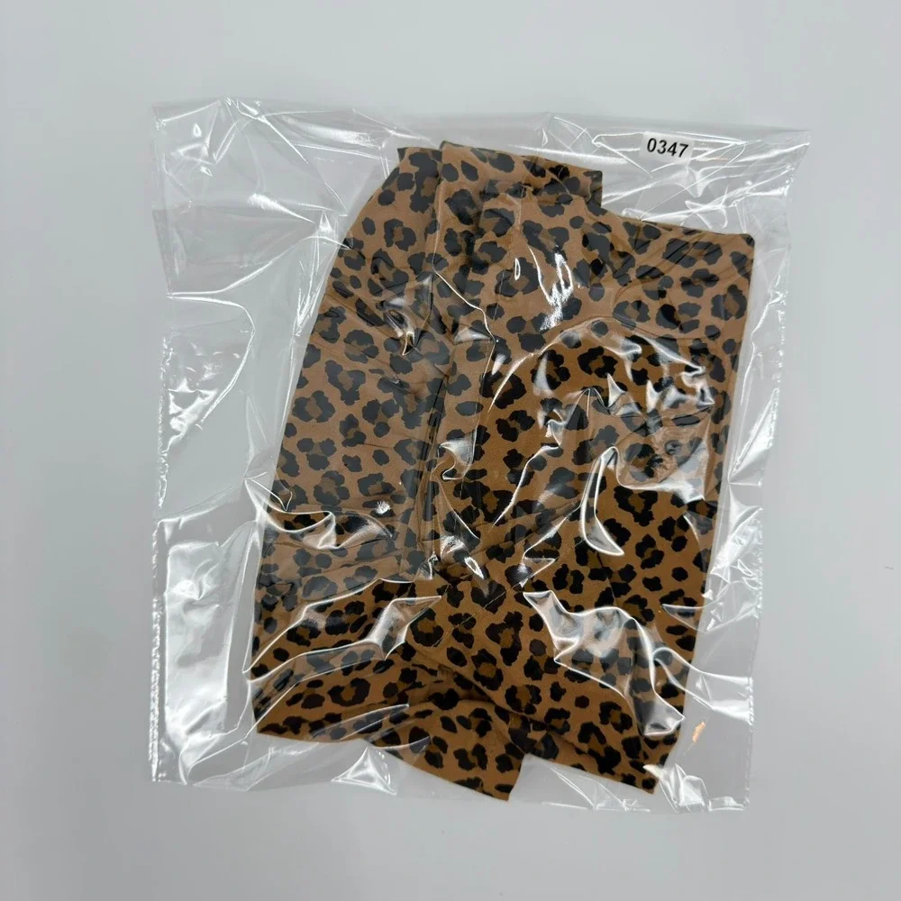 Old Navy Girls Leopard Print Tiered Mini Skirt Smocked Waist Brown Black L 10-12